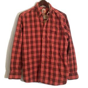 Cutter & Buck Red Black Plaid Flannel Shirt